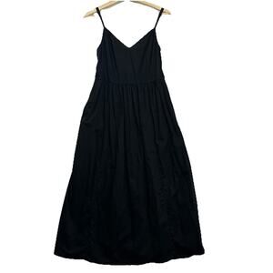 Old Navy Maxi Dress Womens S Black Pockets Spaghetti Strap Slimming Minimal